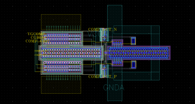 Dynamic comparator layout
